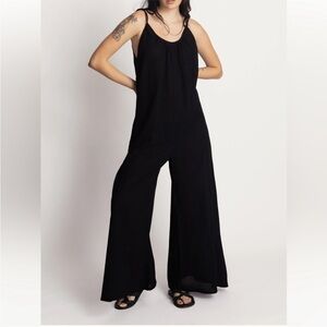 Suzie Kondi Black 100% Cotton Jumpsuit Medium